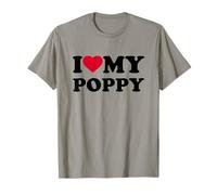 I Love My Poppy Heart Grandpa Family Camiseta
