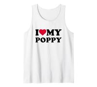 I Love My Poppy Heart Grandpa Family Camiseta sin Mangas