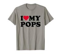 I Love My Pops Heart Grandpa Family Camiseta