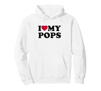 I Love My Pops Heart Grandpa Family Sudadera con Capucha
