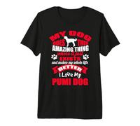 I Love My PUMI Dog Funny Puppy Dogs Lovers Camiseta Premium