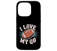 I Love My QB Football Girlfriend Quarterback - Carcasa para iPhone 14 Pro