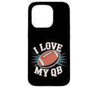 I Love My QB Football Girlfriend Quarterback - Carcasa para iPhone 15 Pro