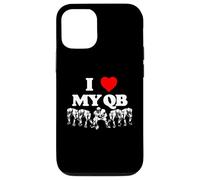 I Love My Quarterback QB Funny Offensive Line Football OL Carcasa para iPhone 12/12 Pro