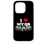 I Love My Quarterback QB Funny Offensive Line Football OL Carcasa para iPhone 15 Pro