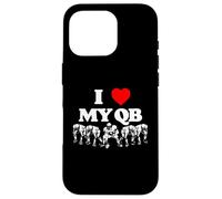 I Love My Quarterback QB Funny Offensive Line Football OL Carcasa para iPhone 16 Pro