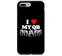 I Love My Quarterback QB Funny Offensive Line Football OL Carcasa para iPhone 7 Plus/8 Plus