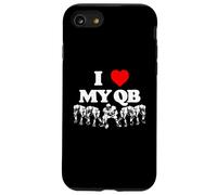 I Love My Quarterback QB Funny Offensive Line Football OL Carcasa para iPhone SE (2020) / 7/8