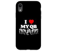 I Love My Quarterback QB Funny Offensive Line Football OL Carcasa para iPhone XR