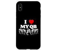 I Love My Quarterback QB Funny Offensive Line Football OL Carcasa para iPhone XS MAX