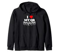 I Love My Quarterback QB Funny Offensive Line Football OL Sudadera con Capucha