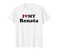 I Love My Renata Nombre Conjunto Pareja Camiseta
