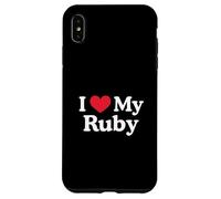 I Love My Ruby Heart Rubí Carcasa para iPhone XS MAX