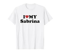 I Love My Sabrina Nombre Conjunto Pareja Camiseta