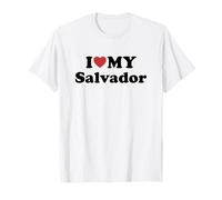 I Love My Salvador Nombre Conjunto Pareja Camiseta