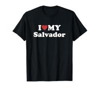 I Love My Salvador Nombre Conjunto Pareja Camiseta