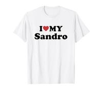 I Love My Sandro Nombre Conjunto Pareja Camiseta