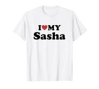 I Love My Sasha Nombre Conjunto Pareja Camiseta