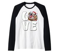 I Love My Shih Tzu Graphic For Dog Grandma Cute Christmas Camiseta Manga Raglan