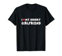 I Love my Short Girlfriend corazón GF Funny Valentine para Ella Camiseta