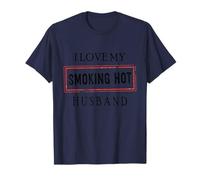 I Love My Smoking Hot Husband Matrimonio Divertido Vintage Camiseta