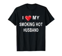 I Love My Smoking Hot Husband Matrimonio Divertido Vintage Camiseta
