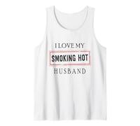 I Love My Smoking Hot Husband Matrimonio Divertido Vintage Camiseta sin Mangas