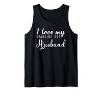 I Love My Smoking Hot Husband Matrimonio Divertido Vintage Camiseta sin Mangas