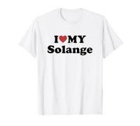 I Love My Solange Nombre Conjunto Pareja Camiseta