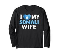 I Love My Somali Wife - Bandera de corazón Manga Larga