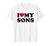 I Love My Sons Heart Funny Family Camiseta