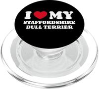 I Love My Staffordshire Bull Terrier Amor Corazón Perro PopSockets PopGrip para MagSafe