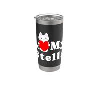 I Love My Stella Dueño de gatos Pet Kitten Lover Vaso térmico de acero inoxidable de doble pared