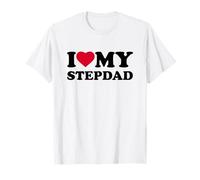 I Love My Step-Dad Heart Family Grandpa Stepdad Bonus Dad Camiseta