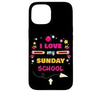 I Love My Sunday School - Christian Church Teacher & Girls Carcasa para iPhone 15