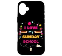 I Love My Sunday School - Christian Church Teacher & Girls Carcasa para iPhone 16 Plus