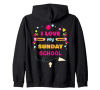 I Love My Sunday School - Christian Church Teacher & Girls Sudadera con Capucha