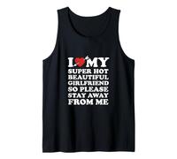 I Love My Super Caliente Hermosa Novia Divertida Parejas Cita Camiseta sin Mangas