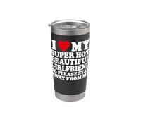 I Love My Super Hot Girlfriend So Please Stay Away From Me Vaso térmico de acero inoxidable de doble pared