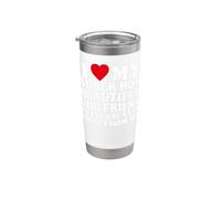 I Love My Super Hot Girlfriend So Please Stay Away From Me Vaso térmico de acero inoxidable de doble pared