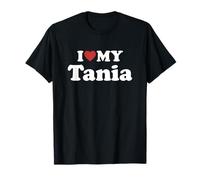 I Love My Tania Nombre Conjunto Pareja Camiseta