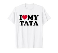 I Love My Tata Heart Grandpa Family Camiseta