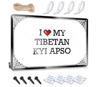 I Love My Tibetan Kyi Apso - Adorable arte de pared divertido | Accesorios de tienda de campaña para interior de estilo vintage que tiene decoración de bar al aire libre fácil de colgar (30 x 40 cm)