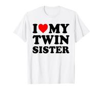 I Love My Twin Sister Matching Birthday Sibling Twins Camiseta
