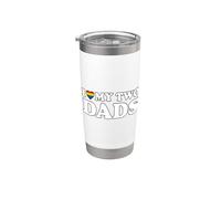 I Love My Two Dads Vaso térmico de acero inoxidable de doble pared