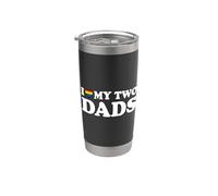 I Love My Two Dads Vaso térmico de acero inoxidable de doble pared