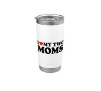 I Love My Two Moms Vaso térmico de acero inoxidable de doble pared