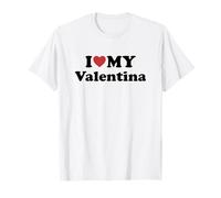 I Love My Valentina Nombre Conjunto Pareja Camiseta