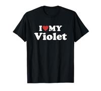 I Love My Violet Nombre Conjunto Pareja Camiseta