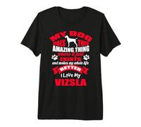 I Love My Vizsla Dog Funny Puppy Dogs Lovers Camiseta Premium